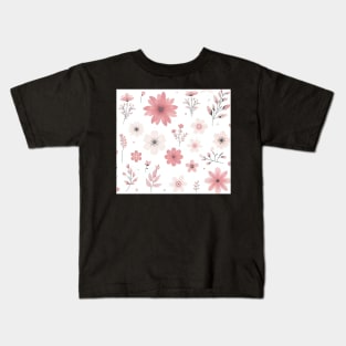 Pink Flowers Kids T-Shirt